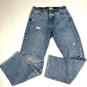 Alice + Olivia Amazing Removed Waistband Genevive High Waist Straight Leg Jeans